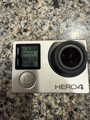 GoPro HERO4 Action Camera - Silver W/ Charger & 2 Batteries *Working - Image 1 of 4