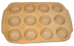 Poterie Haeger pierre naturelle 12 muffins / cupcakes boulanger grès premium cuisson - Photo 1/5