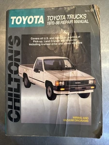 Manual de servicio de reparación de Chilton camionetas Toyota 1970-1988 pieza # 8578 - Imagen 1 de 7