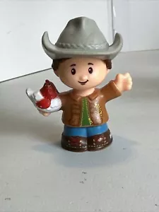 Vaquero Fisher Price Little People Farmer con gallina animales amigos cuidando granja 2016 - Imagen 1 de 10