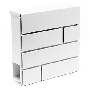 TTCassetta postale di design V14 Spazio per giornale, verniciata a polvere, bian - Foto 1 di 7