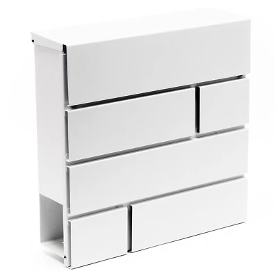 TTCassetta postale di design V14 Spazio per giornale, verniciata a polvere, bian - Immagine 1 di 4