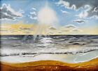 Sunset 2 Original Oil Painting-seaside Painting,seascape,beach FRAMED Painting