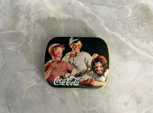 Vintage Coca Cola Tin Vintage Tin w/Attached Lid - Picture 1 of 5