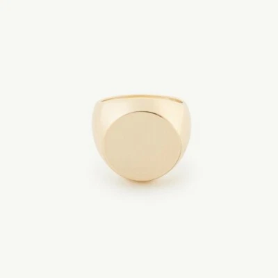 Ann Taylor Women's Modern Signet Ring Sz 8 NWT 39.50 GOLD - Image 1 of 4