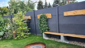 30 m Betonzaun Modell 9, Schnelle Lieferung, 2 m hoch inkl. Anlieferung ZAUN - Bild 1 von 9