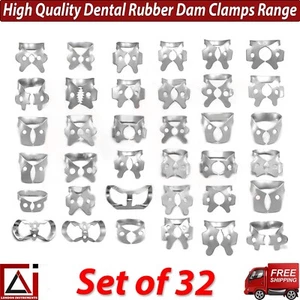 Kieferorthopädischer Zahngummidamm verschiedene Klemmen 32er Set restaurative Endodontie - Bild 1 von 5