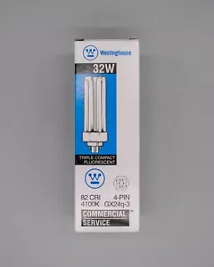 32 Watt GX24Q-3 4100k 4 Pin Compact Fluorescent Lamp Light Bulb Westinghouse - Picture 1 of 3