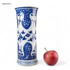 Large Chinese B&W porcelain beaker vase, Kangxi, 18th ct, Free Shipping!