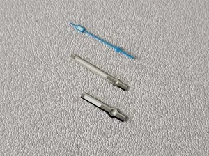 HANDS SET SLA043 STYLE SILVER BRUSHED + BLUE C3 / SEIKO MOD SKX SKX007 NH35 NH36 - Picture 1 of 1