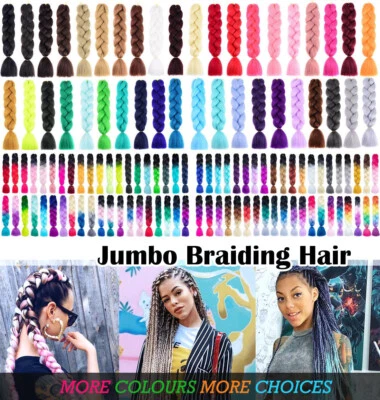 JUMBO Braiding Hair 60cm Hair Extensions Synthetic Fiber Crochet Braid Kanekalon - image 1 of 4