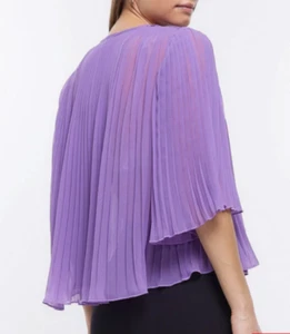River island purple pleated top size 8. new - Picture 1 of 5