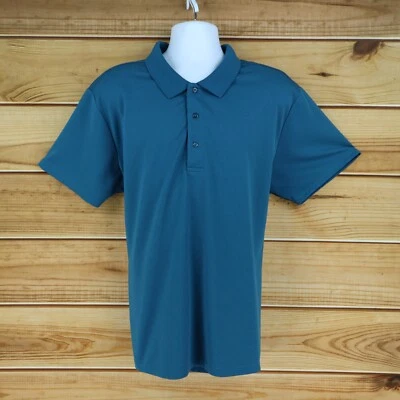 Falls Creek Polo Golf Shirt Mens Size XXL Deep Blue 100% Polyester Textured - Image 1 of 4