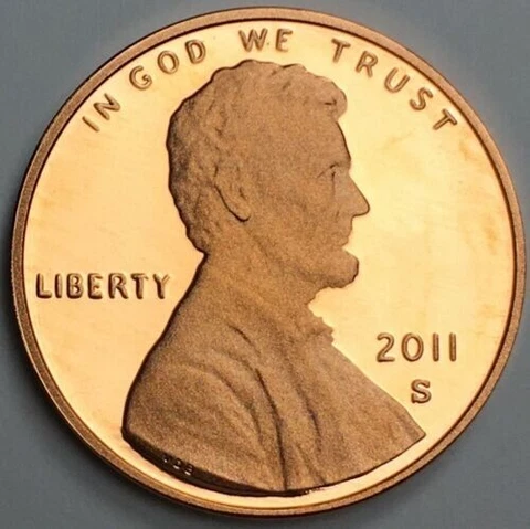 2011- S  Lincoln Shield Back Penny -AN UNTOUCHED PROOF COIN Cover