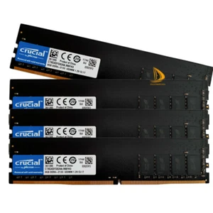Crucial 4x 8GB 1RX8 PC4-2133P DDR4 17000Mhz 288Pin UDIMM Desktop Memory RAM" - Picture 1 of 6