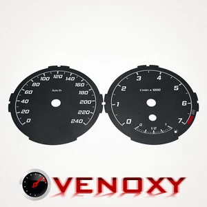 BMW E81 E82 E87 7000 RPM 240 KM/H Aftermarket Black Gauge Faces - Foto 1 di 3