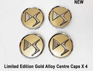 Genuine Citroen DS4 DS3 DS5 Set Of 4 gold Alloy Wheel Centre Cap - Picture 1 of 5