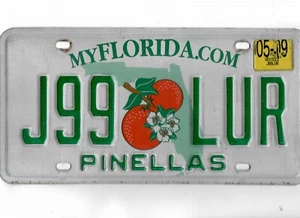 FLORIDA passenger 2009 license plate "J99 LUR" ***PINELLAS*** - Picture 1 of 1
