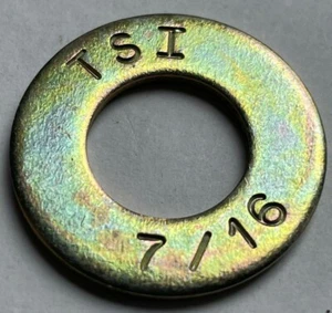 7/16" Screw Size SAE Flat Washer TSI Grade 8 Steel 0.47" ID x .922" OD (2-4-10) - Picture 1 of 1