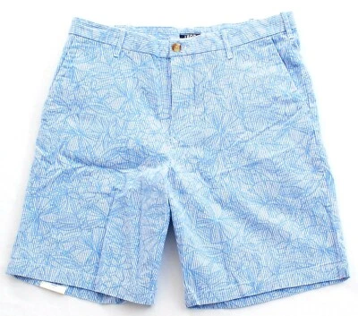 Pantalones Cortos Informales Izod Azul Estampado Floral Frente Plano Algodón Para Hombre Nuevos con Etiquetas Foto 1 de 2