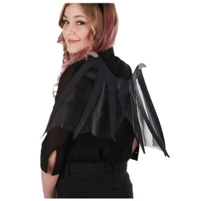 Alas de murciélago - Malla de fieltro - Negro - Vampiro - Accesorio de disfraz - Talla única Foto 1 de 2