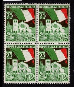 1952 fiera di Trieste quartina nuovo gomma integra - Foto 1 di 1