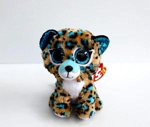 Ty Beanie Boo Kobalt der blau gefleckte Leopard Plüschtier Stofftier 6 Zoll - Bild 1 von 5