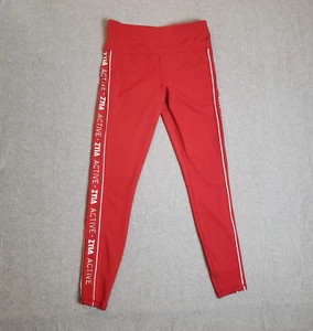 Zyia Leggings Damen 8-10 rot Spell Out Seiteneinsatz Active Performance Stretch - Bild 1 von 10