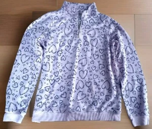 Girls Light Pink Crown & Ivy Hearts Pullover Zip Sweatshirt Kids XL 14-16 - Picture 1 of 2