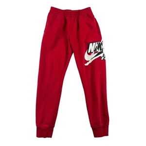 Nike Air Jordan Jogger Sweatpants Red Graphic Logo Activewear Pants Boys Large - Picture 1 of 9