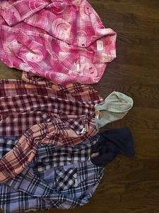 lot of justice size 10 girls plaid shirts - Picture 1 of 4