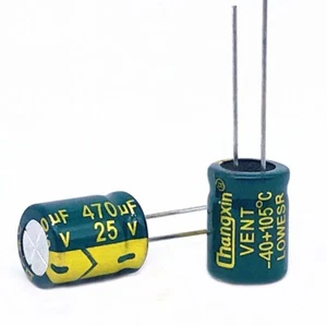 20PCS 25V 470uF Radial Electrolytic Capacitors For PCB/LCD Mount 105°C 10x13mm - Imagen 1 de 1