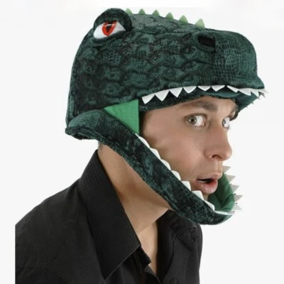 Green T-REX Dinosaur Costume Hat dragon monster gator dinosaur croc Jawesome - Image 1 of 4