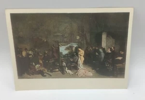 Gustave Courbet (1819-1877) - Modelo desnudo y perro de estudio de artista - Postal SIN PUBLICAR - Imagen 1 de 2