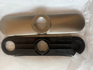 Placa de cubierta genuina Moen + junta 143154 acabado inoxidable resistente al punto para 7545SRS - Imagen 1 de 24