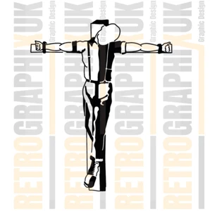 LARGE Crucified Skin 22cm x 26.5cm  Skinhead Stickers Scooter Ska 2Tone Trojan- - Picture 1 of 4