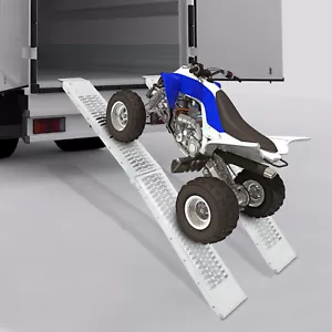 1 Paio di Rampe di Carico per Camion Pieghevoli per Pickup, Cuscinetto di Carico 240kg - Foto 1 di 23