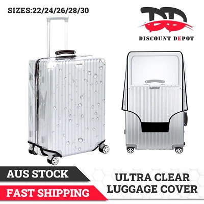 Ultra Clear Transparent Waterproof PVC Travel Luggage Protector Suitcase Cover - image 1 of 4