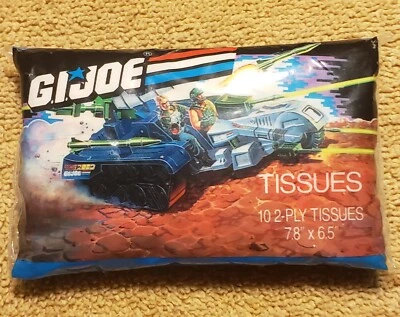 GI Joe 1988 Hasbro Kleenex Tissue vintage small package SEALED UNOPENED YO JOE - Image 1 of 2