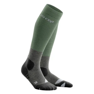 CEP Women's Hiking Merino Tall Compression Green/Light Grey Socks (WP20K4) - Picture 1 of 5
