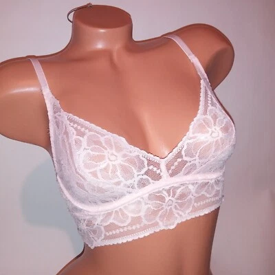 Sujetador Bralette Victoria Secret ROSA XS Rosa Claro Encaje Con Aros Foto 1 de 4