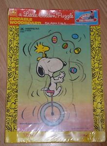ORIGINAL sealed 1965  Vintage Little Golden BOOKS Puzzle  Snoopy JUGGLING ACT