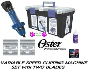 OSTER CLIPMASTER SET MACCHINA TAGLIATRICE VELOCITÀ VARIABILE-2 LAME, CUSTODIA-ovini, bovini - Foto 1 di 10