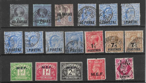 British Levant & MEF selection, mint and used  (M963) Cover
