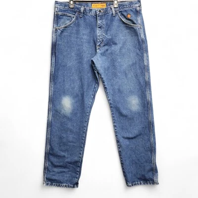Wrangler FR Riggs Workwear Jeans Mens 40x32 (Fits as 39x33) CAT2 Faded Knees - Image 1 of 4