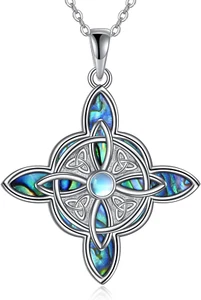 Witches Knot Necklace Celtic Knot Pendant Sterling Silver Celtic Trinity Gifts - Picture 1 of 7