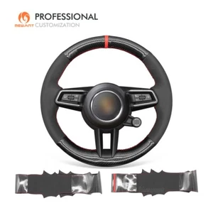 MEWANT DIY Suede Carbon Fiber Steering Wheel Cover for Porsche 911 (992) Macan - Picture 1 of 11