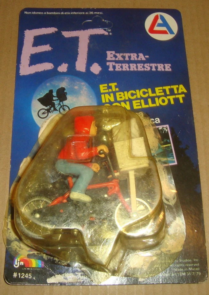 E.T. EXTRA-TERRESTRE E.T. IN BICICLETTA CON ELLIOTT LJN/AL-ES 1982 - Imagen 1 de 4