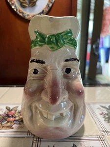 Vintage Pitcher Head Majolica - Picture 1 of 7
