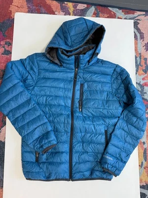 Free Country Size S Blue Packable Lightweight Coat Jacket Removable Hood Puffer - Image 1 of 4